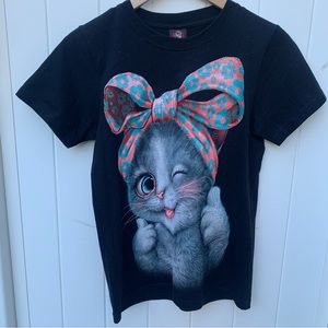 Sparkle Rockabilly Kitten Tshirt